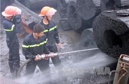 Kịp thời dập tắt vụ cháy tại bãi tập kết gỗ ở Nghệ An
